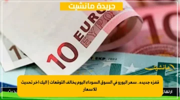 قفزة جديدة.. سعر اليورو في السوق السوداء اليوم يخالف التوقعات إليك آخر تحديث للأسعار